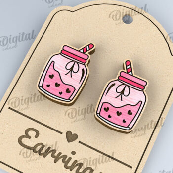 Intra απο ξύλο plywood 3mm-4mm πάχος – Πακέτο LaserCut με σκουλαρίκια για την ημέρα του Αγίου Βαλεντίνου Δίασταση  5x5 cm INTRAFABR-110111414 - Image 12