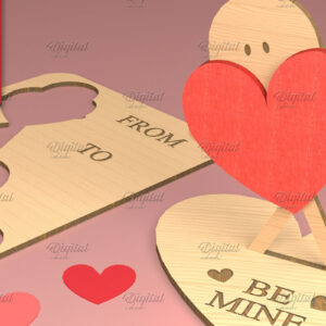 Intra απο ξύλο plywood 3mm-4mm πάχος – Ειδώλια του Αγίου Βαλεντίνου. Τρισδιάστατη Δίασταση  20x20 cm INTRAFABR-83739207