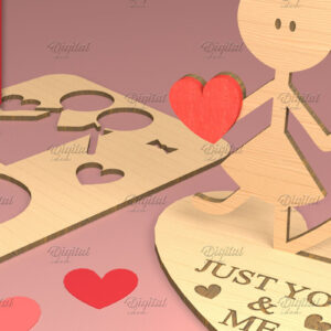 Intra απο ξύλο plywood 3mm-4mm πάχος – Ειδώλια του Αγίου Βαλεντίνου. Τρισδιάστατη Δίασταση  20x20 cm INTRAFABR-83739261