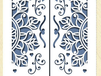 Intra απο ξύλο plywood 3mm-4mm πάχος – Floral κάρτα για την ημέρα του Αγίου Βαλεντίνου 1268 Δίασταση  20x20 cm INTRAFABR-113030996 - Image 3