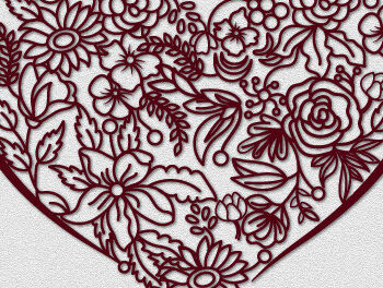 Intra απο ξύλο plywood 3mm-4mm πάχος – Ημέρα του Αγίου Βαλεντίνου Floral Heart 1410 Δίασταση  20x20 cm INTRAFABR-115664856 - Image 4