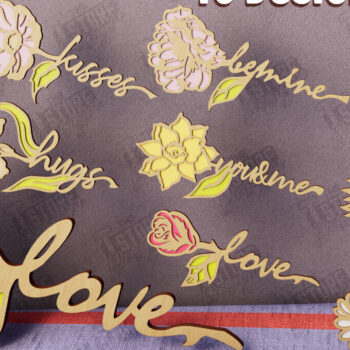 Intra απο ξύλο plywood 3mm-4mm πάχος – Πακέτο λουλουδιών του Αγίου Βαλεντίνου | Δώρο Δίασταση  20x20 cm INTRAFABR-112500160 - Image 1