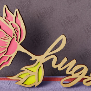 Intra απο ξύλο plywood 3mm-4mm πάχος – Πακέτο λουλουδιών του Αγίου Βαλεντίνου | Δώρο Δίασταση  20x20 cm INTRAFABR-112500160 - Image 3