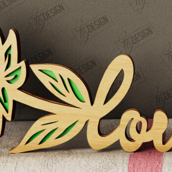 Intra απο ξύλο plywood 3mm-4mm πάχος – Πακέτο λουλουδιών του Αγίου Βαλεντίνου | Δώρο Δίασταση  20x20 cm INTRAFABR-111866373 - Image 2