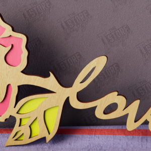 Intra απο ξύλο plywood 3mm-4mm πάχος – Λουλούδια του Αγίου Βαλεντίνου | Ρομαντικό δώρο Δίασταση  20x20 cm INTRAFABR-112499436