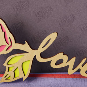 Intra απο ξύλο plywood 3mm-4mm πάχος – Λουλούδια του Αγίου Βαλεντίνου | Ρομαντικό δώρο Δίασταση  20x20 cm INTRAFABR-112499449