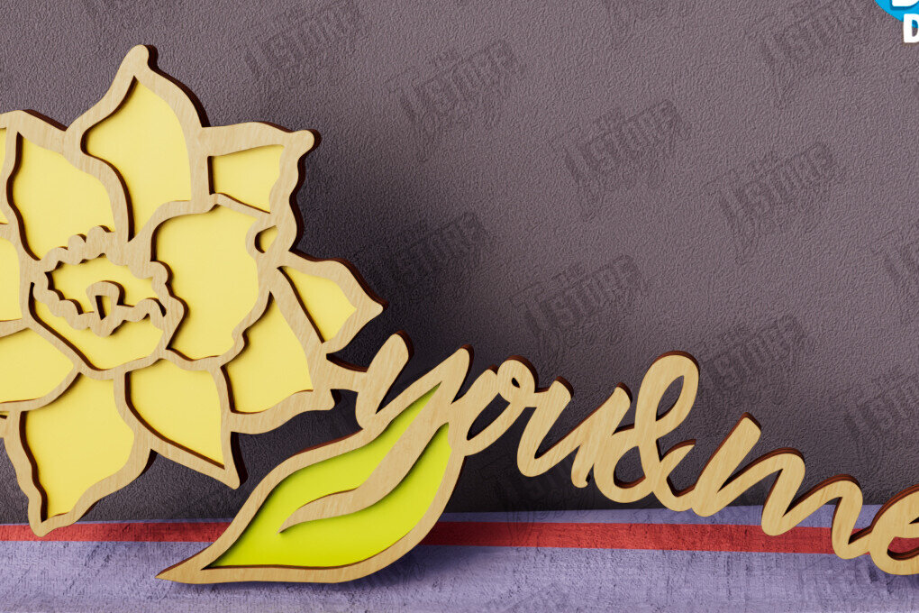 Intra απο ξύλο plywood 3mm-4mm πάχος – Λουλούδια του Αγίου Βαλεντίνου | Ρομαντικό δώρο Δίασταση  20x20 cm INTRAFABR-112499467