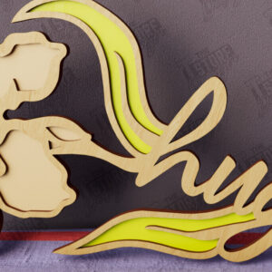 Intra απο ξύλο plywood 3mm-4mm πάχος – Λουλούδια του Αγίου Βαλεντίνου | Ρομαντικό δώρο Δίασταση  20x20 cm INTRAFABR-112499473