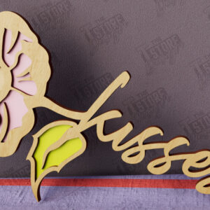 Intra απο ξύλο plywood 3mm-4mm πάχος – Λουλούδια του Αγίου Βαλεντίνου | Ρομαντικό δώρο Δίασταση  20x20 cm INTRAFABR-112499479