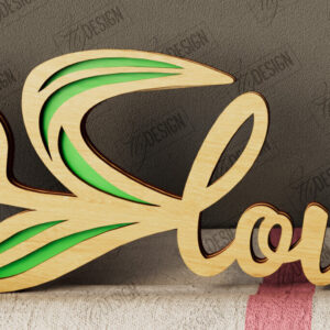 Intra απο ξύλο plywood 3mm-4mm πάχος – Λουλούδια του Αγίου Βαλεντίνου | Ρομαντικό δώρο Δίασταση  20x20 cm INTRAFABR-111866188