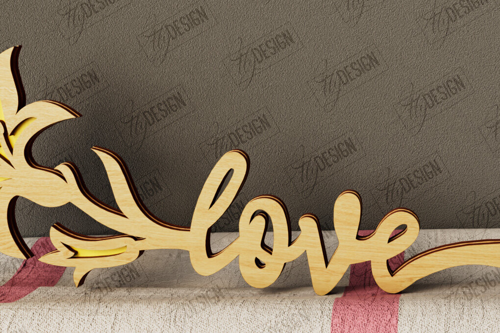 Intra απο ξύλο plywood 3mm-4mm πάχος – Λουλούδια του Αγίου Βαλεντίνου | Ρομαντικό δώρο Δίασταση  20x20 cm INTRAFABR-111866202