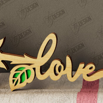 Intra απο ξύλο plywood 3mm-4mm πάχος – Λουλούδια του Αγίου Βαλεντίνου | Ρομαντικό δώρο Δίασταση  20x20 cm INTRAFABR-111866165 - Image 1