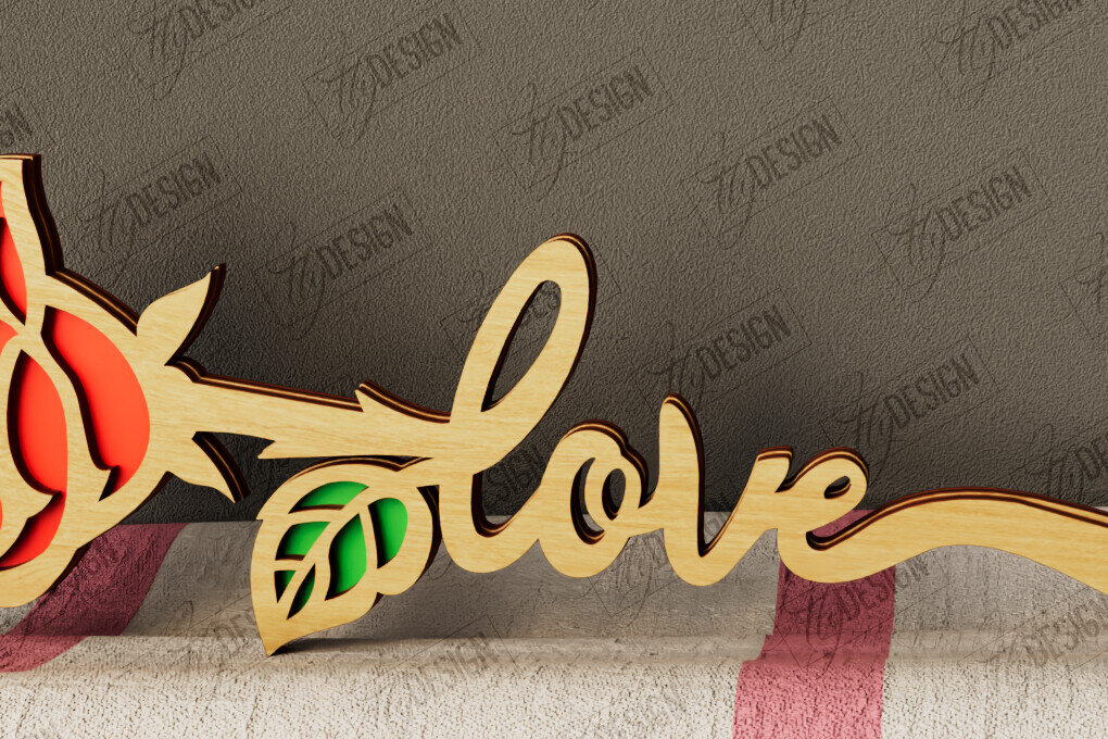 Intra απο ξύλο plywood 3mm-4mm πάχος – Λουλούδια του Αγίου Βαλεντίνου | Ρομαντικό δώρο Δίασταση  20x20 cm INTRAFABR-111866165