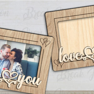 Intra απο ξύλο plywood 3mm-4mm πάχος – Κορνίζα φωτογραφιών ψυγείου για την ημέρα του Αγίου Βαλεντίνου Magne Δίασταση  20x20 cm INTRAFABR-114048408