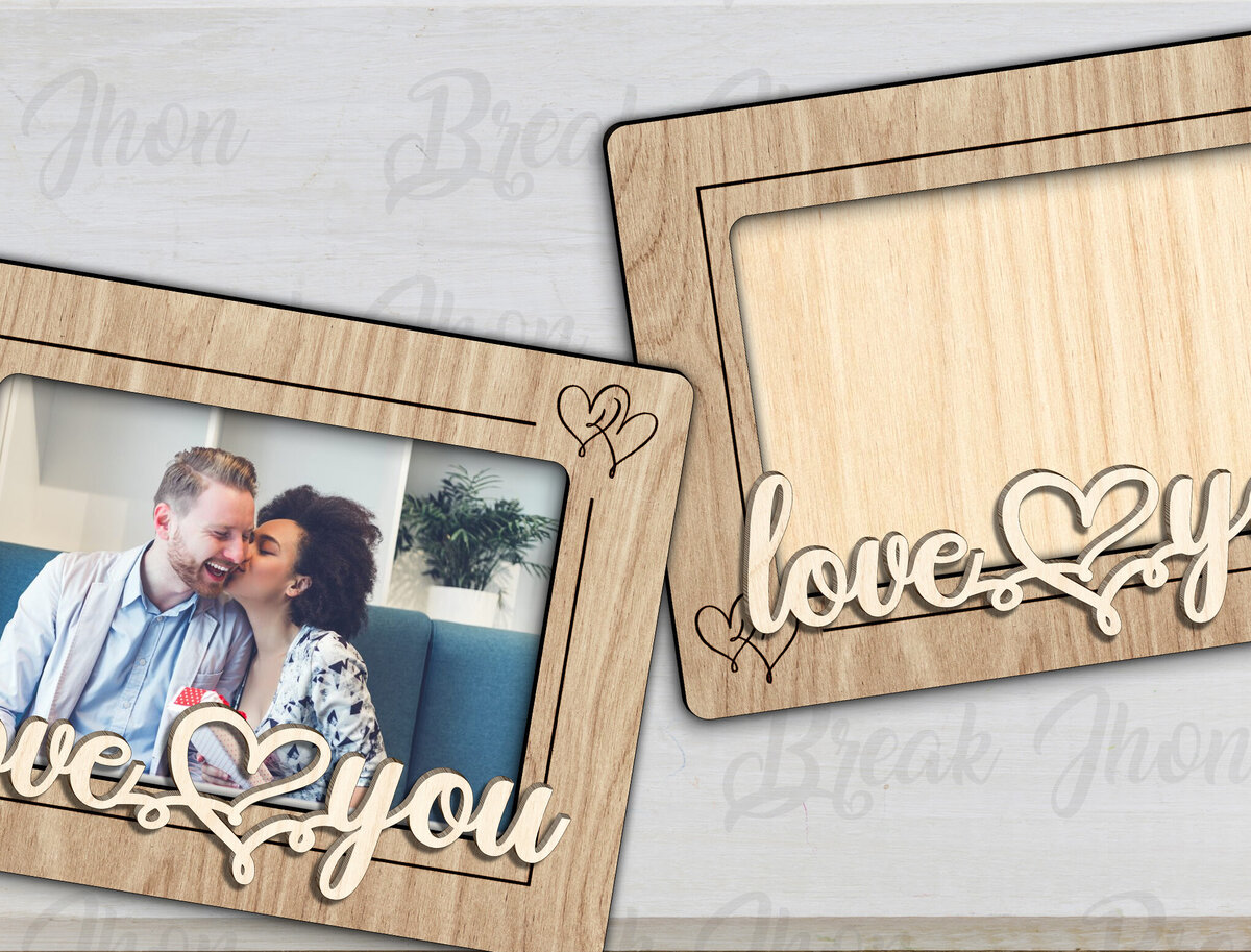 Intra απο ξύλο plywood 3mm-4mm πάχος – Κορνίζα φωτογραφιών ψυγείου για την ημέρα του Αγίου Βαλεντίνου Magne Δίασταση  20x20 cm INTRAFABR-114048408