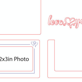 Intra απο ξύλο plywood 3mm-4mm πάχος – Κορνίζα φωτογραφιών ψυγείου για την ημέρα του Αγίου Βαλεντίνου Magne Δίασταση  20x20 cm INTRAFABR-114048408 - Image 3