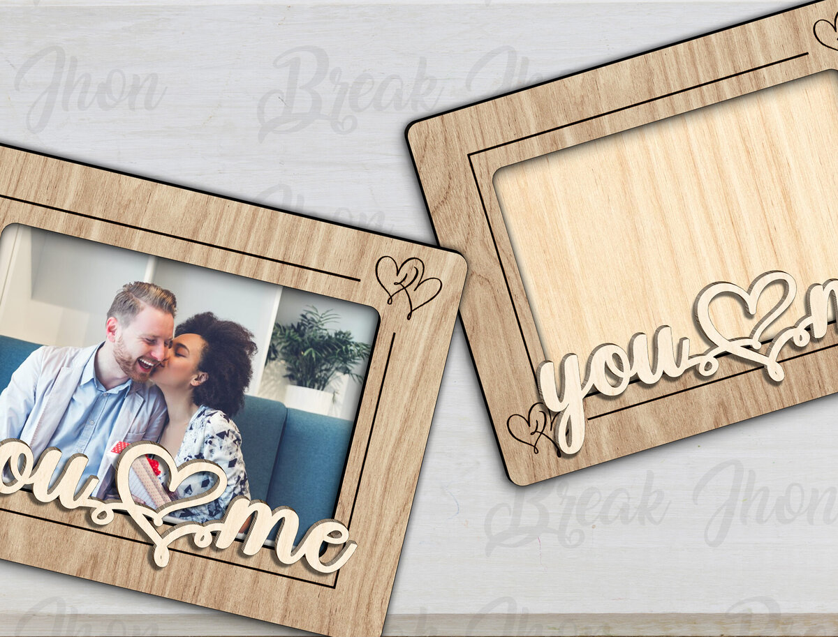 Intra απο ξύλο plywood 3mm-4mm πάχος – Κορνίζα φωτογραφιών ψυγείου για την ημέρα του Αγίου Βαλεντίνου Δίασταση  20x20 cm INTRAFABR-114049796