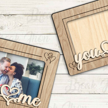 Intra απο ξύλο plywood 3mm-4mm πάχος – Κορνίζα φωτογραφιών ψυγείου για την ημέρα του Αγίου Βαλεντίνου Δίασταση  20x20 cm INTRAFABR-114049796 - Image 2