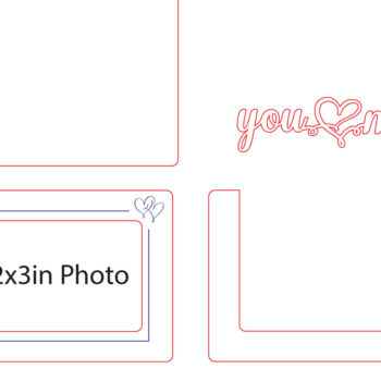 Intra απο ξύλο plywood 3mm-4mm πάχος – Κορνίζα φωτογραφιών ψυγείου για την ημέρα του Αγίου Βαλεντίνου Δίασταση  20x20 cm INTRAFABR-114049796 - Image 3