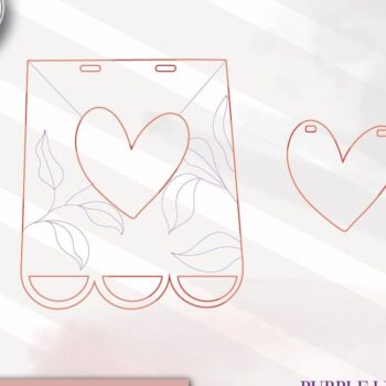 Intra απο ξύλο plywood 3mm-4mm πάχος – Ημέρα του Αγίου Βαλεντίνου Garland Δίασταση  20x20 cm INTRAFABR-72728162 - Image 2