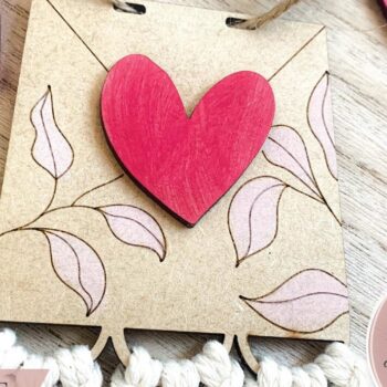 Intra απο ξύλο plywood 3mm-4mm πάχος – Ημέρα του Αγίου Βαλεντίνου Garland Δίασταση  20x20 cm INTRAFABR-72728162 - Image 5