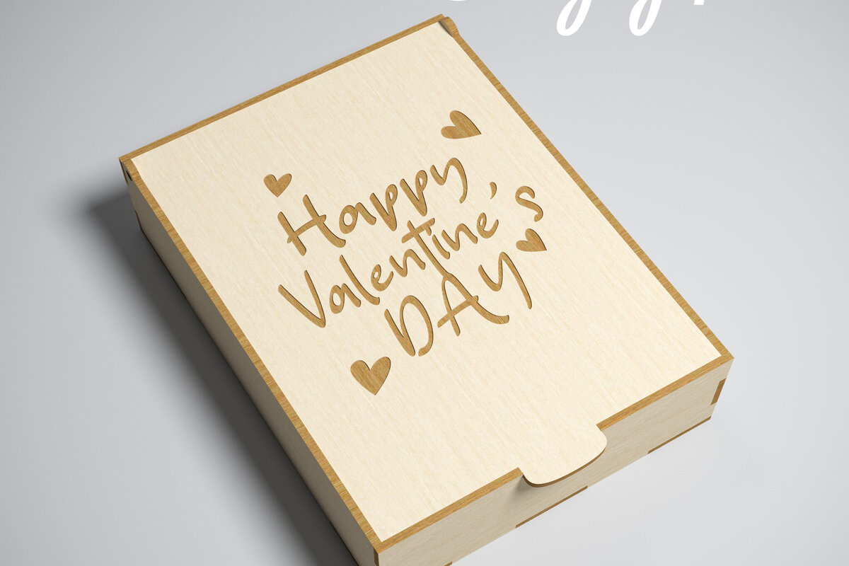 Intra απο ξύλο plywood 3mm-4mm πάχος – Κουτί δώρου για την ημέρα του Αγίου Βαλεντίνου. 3D Μπομπονιέρα Δίασταση  20x20 cm INTRAFABR-83080623