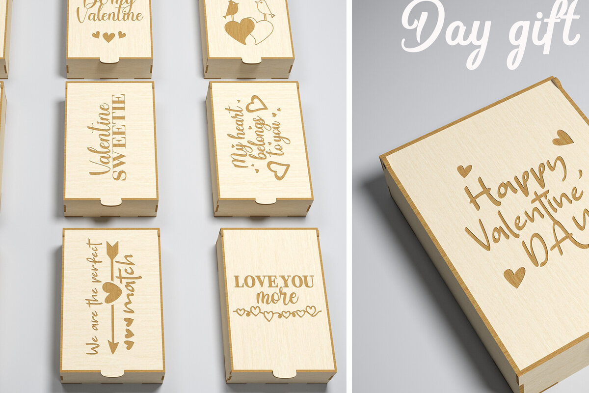 Intra απο ξύλο plywood 3mm-4mm πάχος – Πακέτο με κουτιά δώρου για την ημέρα του Αγίου Βαλεντίνου Δίασταση  20x20 cm INTRAFABR-83004262