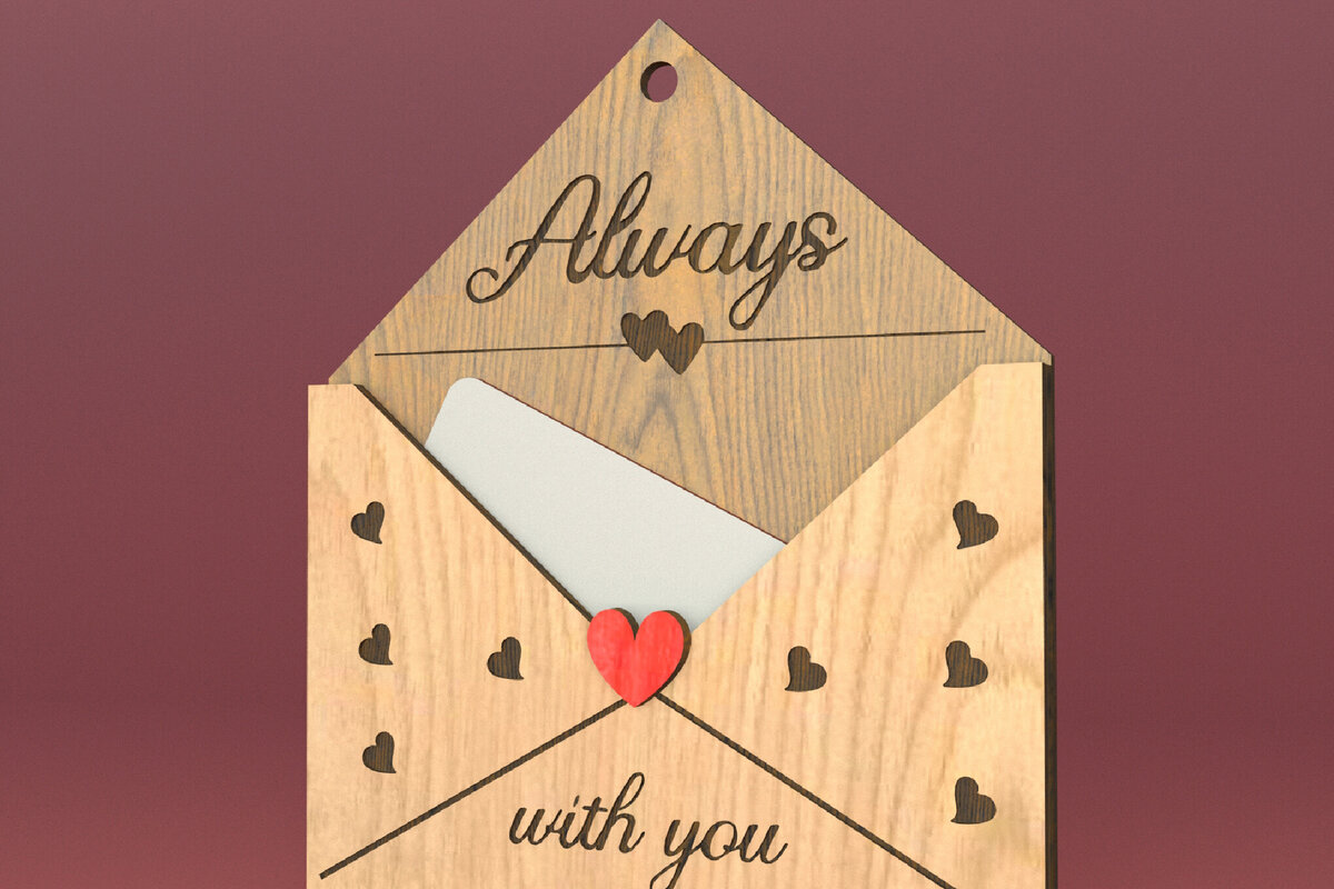 Intra απο ξύλο plywood 3mm-4mm πάχος – Δωροθήκη για την ημέρα του Αγίου Βαλεντίνου Δίασταση  20x20 cm INTRAFABR-82897394