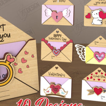 Intra απο ξύλο plywood 3mm-4mm πάχος – Πακέτο με δωροκάρτα για την ημέρα του Αγίου Βαλεντίνου Δίασταση  20x20 cm INTRAFABR-110262269 - Image 1