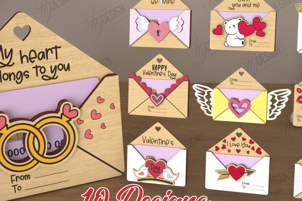 Intra απο ξύλο plywood 3mm-4mm πάχος – Πακέτο με δωροκάρτα για την ημέρα του Αγίου Βαλεντίνου Δίασταση  20x20 cm INTRAFABR-110262269