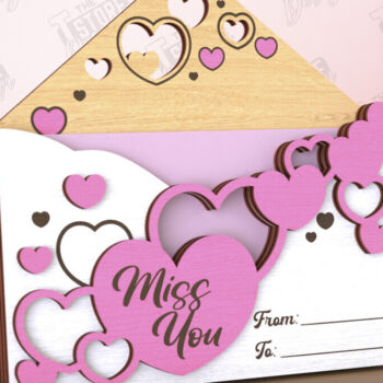 Intra απο ξύλο plywood 3mm-4mm πάχος – Κάτοχος δωροκάρτας για την ημέρα του Αγίου Βαλεντίνου | Δώρο Δίασταση  20x20 cm INTRAFABR-110259604 - Image 1