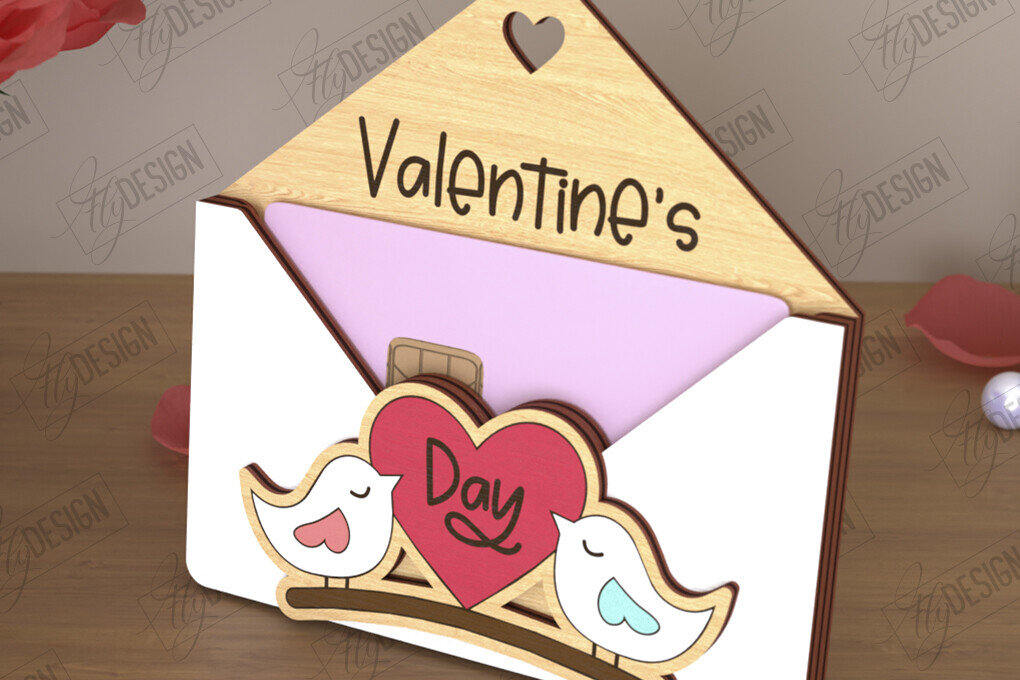 Intra απο ξύλο plywood 3mm-4mm πάχος – Κάτοχος δωροκάρτας για την ημέρα του Αγίου Βαλεντίνου | Δώρο Δίασταση  20x20 cm INTRAFABR-110261971