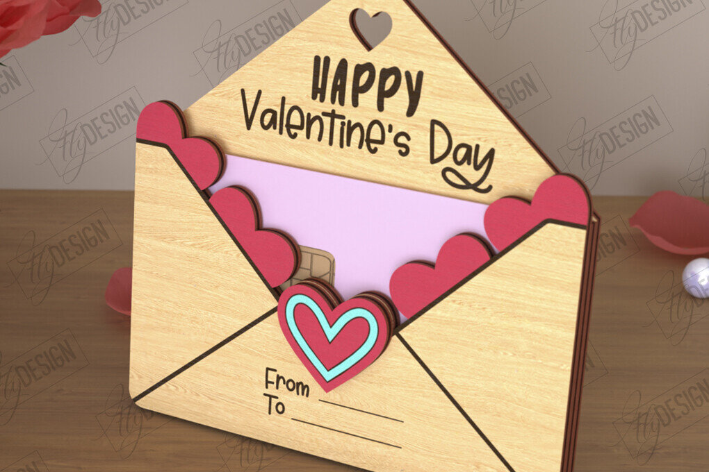 Intra απο ξύλο plywood 3mm-4mm πάχος – Κάτοχος δωροκάρτας για την ημέρα του Αγίου Βαλεντίνου | Δώρο Δίασταση  20x20 cm INTRAFABR-110261979