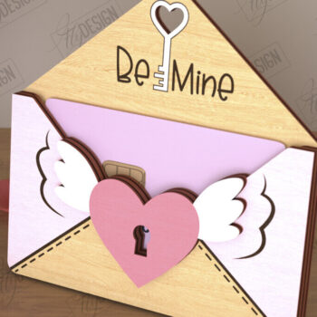 Intra απο ξύλο plywood 3mm-4mm πάχος – Κάτοχος δωροκάρτας για την ημέρα του Αγίου Βαλεντίνου | Δώρο Δίασταση  20x20 cm INTRAFABR-110261999 - Image 1