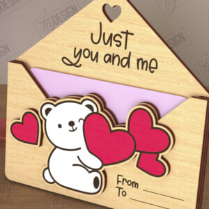 Intra απο ξύλο plywood 3mm-4mm πάχος – Κάτοχος δωροκάρτας για την ημέρα του Αγίου Βαλεντίνου | Δώρο Δίασταση  20x20 cm INTRAFABR-110262006