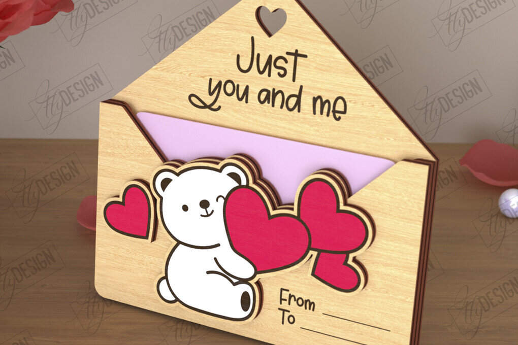 Intra απο ξύλο plywood 3mm-4mm πάχος – Κάτοχος δωροκάρτας για την ημέρα του Αγίου Βαλεντίνου | Δώρο Δίασταση  20x20 cm INTRAFABR-110262006