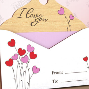 Intra απο ξύλο plywood 3mm-4mm πάχος – Κάτοχος δωροκάρτας για την ημέρα του Αγίου Βαλεντίνου | Δώρο Δίασταση  20x20 cm INTRAFABR-110259577 - Image 1