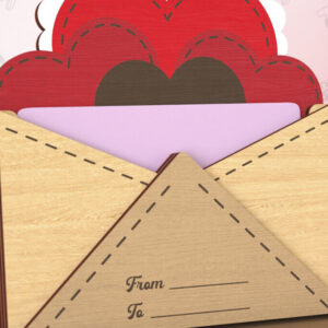 Intra απο ξύλο plywood 3mm-4mm πάχος – Κάτοχος δωροκάρτας για την ημέρα του Αγίου Βαλεντίνου | Δώρο Δίασταση  20x20 cm INTRAFABR-110259582