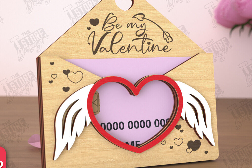 Intra απο ξύλο plywood 3mm-4mm πάχος – Κάτοχος δωροκάρτας για την ημέρα του Αγίου Βαλεντίνου | Δώρο Δίασταση  20x20 cm INTRAFABR-110259594