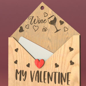 Intra απο ξύλο plywood 3mm-4mm πάχος – Δωροθήκη για την ημέρα του Αγίου Βαλεντίνου. Λέιζερ Δίασταση  20x20 cm INTRAFABR-82897518