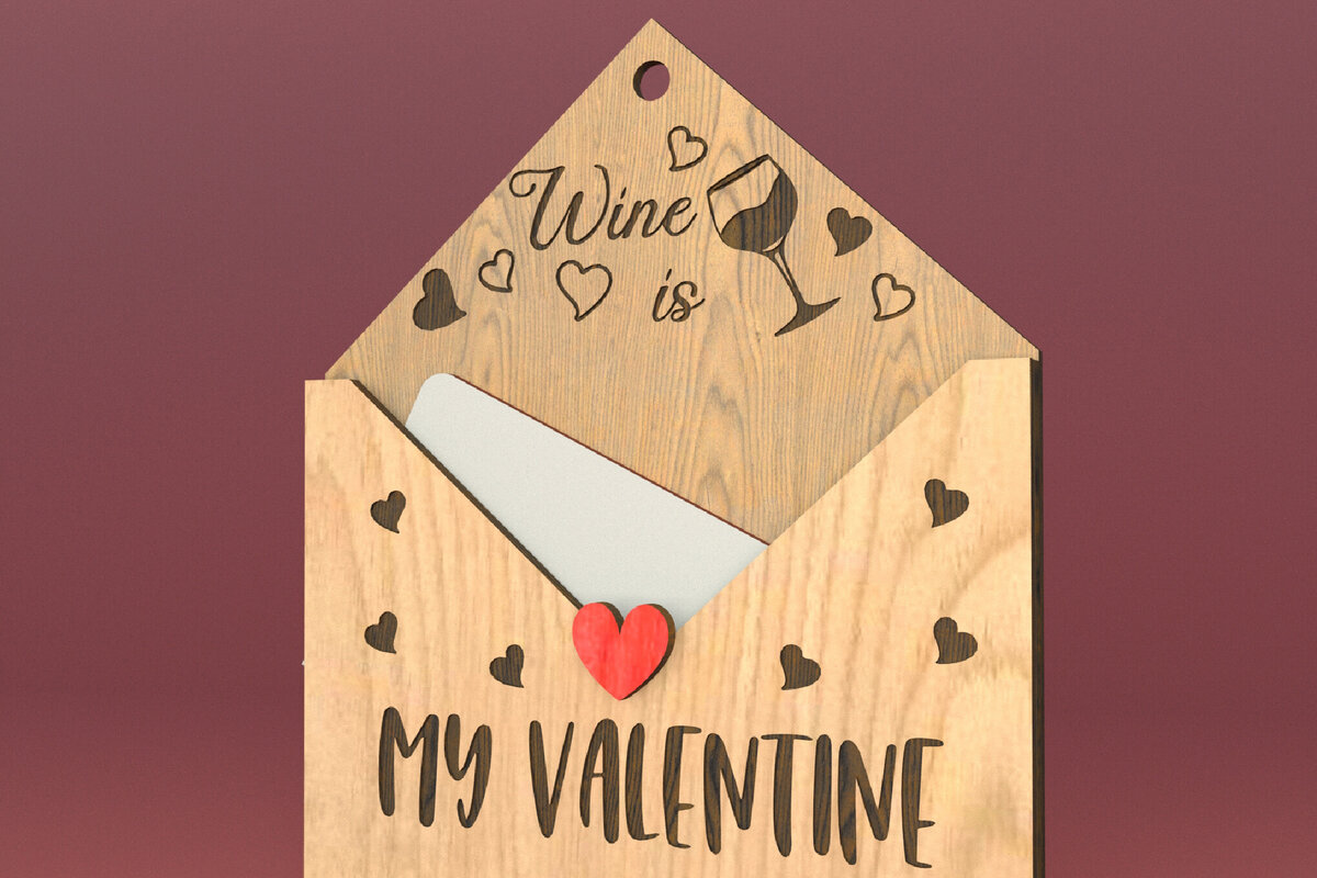 Intra απο ξύλο plywood 3mm-4mm πάχος – Δωροθήκη για την ημέρα του Αγίου Βαλεντίνου. Λέιζερ Δίασταση  20x20 cm INTRAFABR-82897518