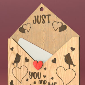 Intra απο ξύλο plywood 3mm-4mm πάχος – Δωροθήκη για την ημέρα του Αγίου Βαλεντίνου. Λέιζερ Δίασταση  20x20 cm INTRAFABR-82897678