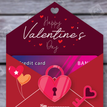 Intra απο ξύλο plywood 3mm-4mm πάχος – Κάτοχος δωροκάρτας για την ημέρα του Αγίου Βαλεντίνου Δίασταση  20x20 cm INTRAFABR-113939412 - Image 1