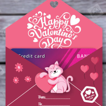 Intra απο ξύλο plywood 3mm-4mm πάχος – Κάτοχος δωροκάρτας για την ημέρα του Αγίου Βαλεντίνου Δίασταση  20x20 cm INTRAFABR-113939449 - Image 2