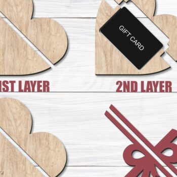 Intra απο ξύλο plywood 3mm-4mm πάχος – Κάτοχος δωροκάρτας για την Ημέρα του Αγίου Βαλεντίνου Δίασταση  20x20 cm INTRAFABR-86834430 - Image 3