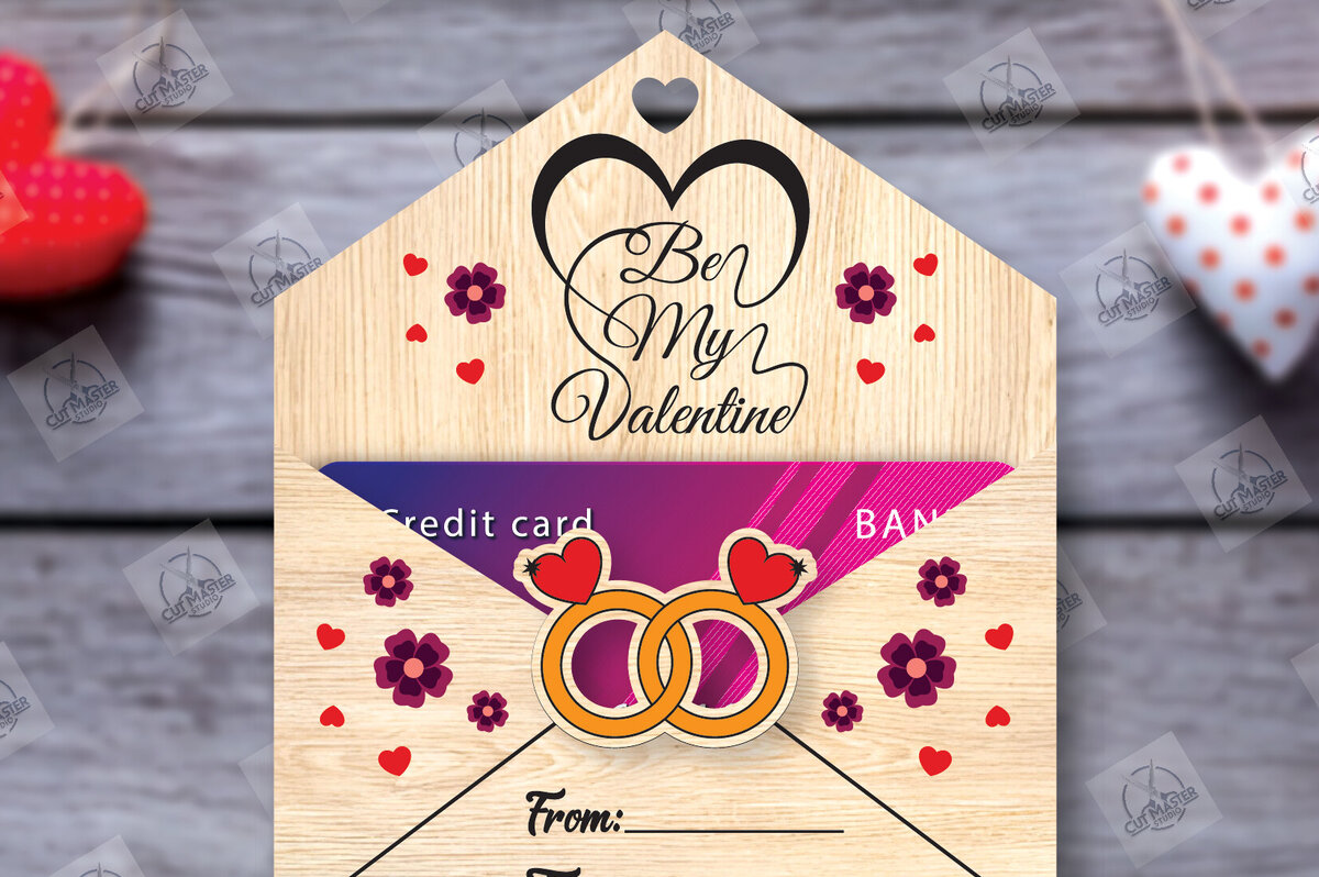 Intra απο ξύλο plywood 3mm-4mm πάχος – Κάτοχος δωροκάρτας για την ημέρα του Αγίου Βαλεντίνου Δίασταση  20x20 cm INTRAFABR-113939235