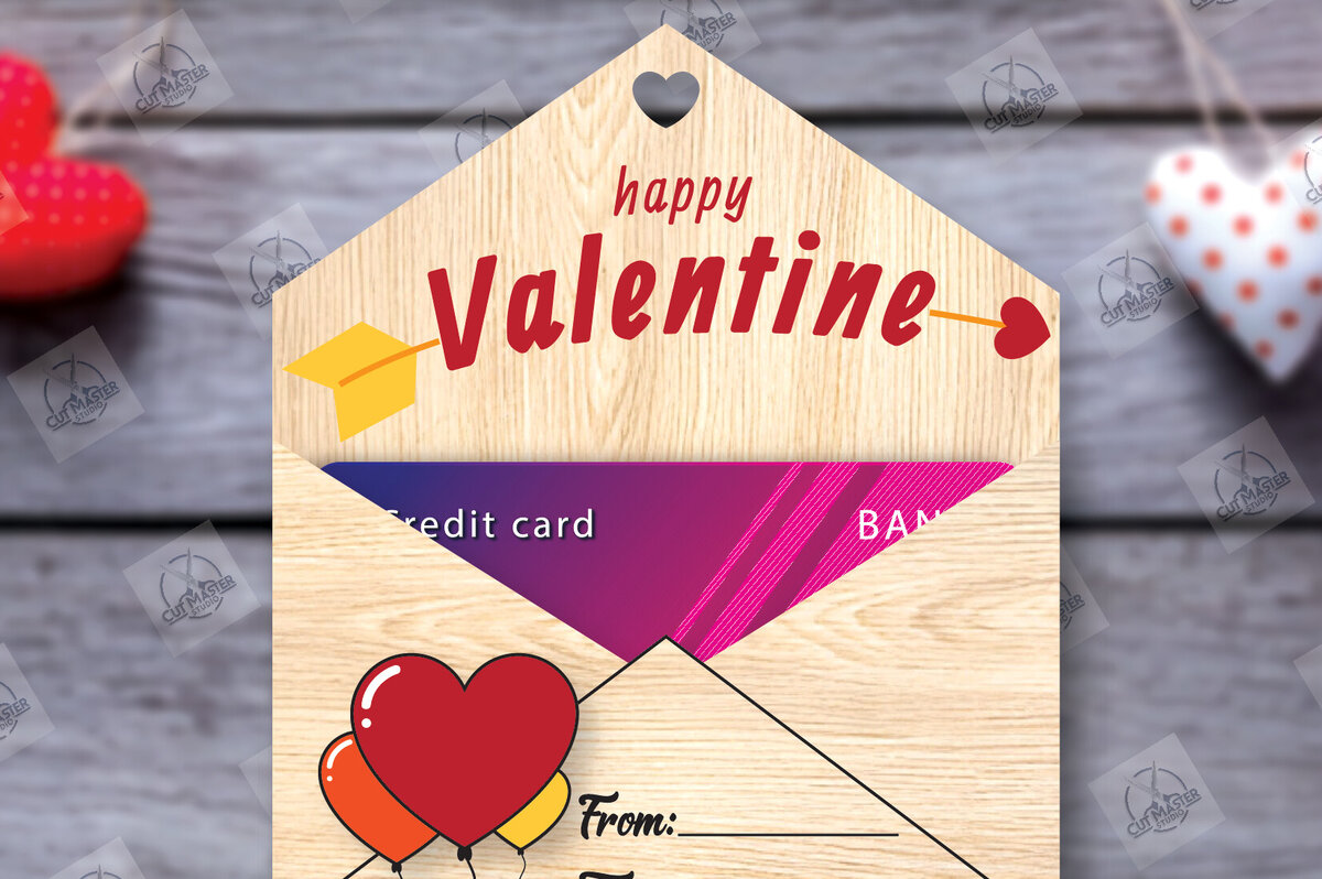 Intra απο ξύλο plywood 3mm-4mm πάχος – Κάτοχος δωροκάρτας για την ημέρα του Αγίου Βαλεντίνου Δίασταση  20x20 cm INTRAFABR-113939252