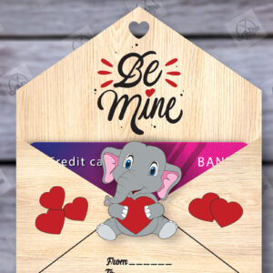 Intra απο ξύλο plywood 3mm-4mm πάχος – Κάτοχος δωροκάρτας για την ημέρα του Αγίου Βαλεντίνου Δίασταση  20x20 cm INTRAFABR-113939309