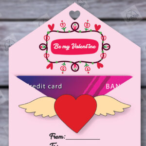 Intra απο ξύλο plywood 3mm-4mm πάχος – Κάτοχος δωροκάρτας για την ημέρα του Αγίου Βαλεντίνου Δίασταση  20x20 cm INTRAFABR-113939354