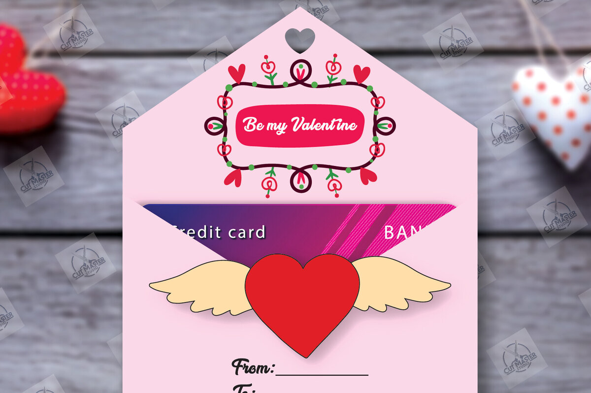 Intra απο ξύλο plywood 3mm-4mm πάχος – Κάτοχος δωροκάρτας για την ημέρα του Αγίου Βαλεντίνου Δίασταση  20x20 cm INTRAFABR-113939354